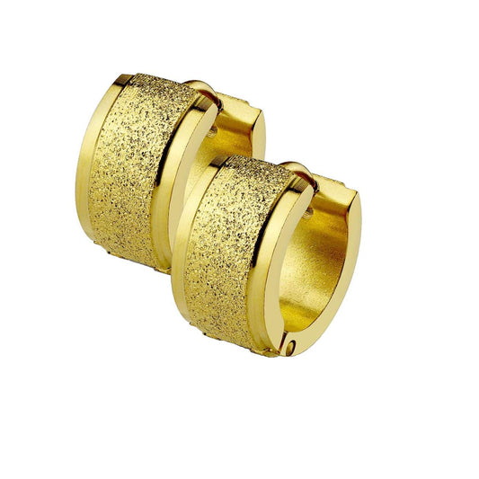 Damen 1 Paar Creolen sandgebürstet Ohrringe Schmuck Ohrstecker Chirurgenstahl Multicolor Breite 7mm
