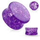 Ohrplug ZERBROCHENES Glas Ohrpiercing Ohrschmuck Tunnel Sattelverschluss Lila Blau Clear Pink Topaz 6-16mm