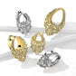 Ohrtunnel Filigraner Vintage Tropfen Silber Gold Ohrpiercing Chirurgenstahl Ohrschmuck Plug 8-16mm Sattelverschluss