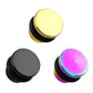 Ohrplug Flat TOP Ohrpiercing Ohrschmuck Chirurgenstahl Tunnel Sattelverschluss Single Flair Schwarz Gold Regenbogen 1,6-8mm