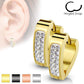 Damen 1 Paar Kristall Triangel Creolen Ohrringe Schmuck Ohrstecker Chirurgenstahl Multicolor
