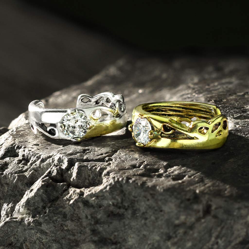 Ohrklemme KELTISCHES TRIBAL CUT OUT ZIRKONIA clear Ohrringe Ohrclip Fake-Piercing Messing Silber Gold