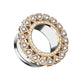 Ohrtunnel Herz-Kranz ZIRKONIA Ohrpiercing Ohrschmuck Chirurgenstahl Plug Sattelverschluss Silber Gold Roségold Clear 6-16mm