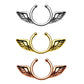 Brustwarzenpiercing Fake Engels-FLÜGEL Brustpiercing Clip ON Nippelpiercing Ring Chirurgenstahl Silber Roségold Gold