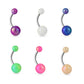 Bauchnabelpiercing Matter PERL-Effekt 1,6mm 10mm Nabelpiercing Chirurgenstahl Bananabell Acryl Silber viele Farben