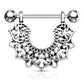 Brustwarzenpiercing Vintage Blumen-Kranz Gold Silber Brustpiercing Nippelpiercing Intimpiercing Chirurgenstahl Stab 14mm
