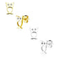 1 Paar Ohrringe Set Ohrstecker Edelstahl Chirurgenstahl Eule Augen clear Zirkonia gold silber