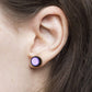 Fake Ohrplug leuchtender Stein Opal-Effekt Ohrpiercing Ohrschmuck Chirurgenstahl Schraubverschluss viele Farben 8mm