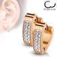 Damen 1 Paar Kristall Triangel Creolen Ohrringe Schmuck Ohrstecker Chirurgenstahl Multicolor