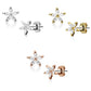 1 Paar Ohringe Ohrringe Set Stecker Edelstahl Chirurgenstahl Marquise Bluetenblatt clear Zirkonia gold silber roségold