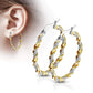 1 Paar Damen CREOLEN FLECHT-DESIGN Ohrringe Ohrstecker Chirurgenstahl Gold Silber 30/40/50mm