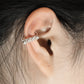 Ohrklemme TRIANGEL ZIRKONIA QUADRATE clear Ohrringe Ohrclip Fake-Piercing Messing Silber