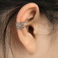 Ohrklemme FILIGRANER SCHMETTERLING ZIRKONIA clear Ohrringe Ohrclip Fake-Piercing Messing Silber