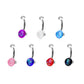 Bauchnabelpiercing Glitzer-OPAL1,6mm 10mm Nabelpiercing Chirurgenstahl Bananabell Acryl Silber Lila Blau Clear Grün Pink Aqua Rot