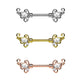 Brustwarzenpiercing FLORALES Design Brustpiercing Intimpiercing Edelstahl Silber Gold Roségold Clear Stab 1,6mm 12mm