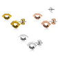 1 Paar Ohrringe Set Stecker Edelstahl Chirurgenstahl Lippen Love Liebe silber roségold gold