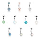 Bauchnabelpiercing 1,6mm 10mm Perle Kristall Halb-edelstein Nabelpiercing Edelstahl Chirurgenstahl Bananabell Zirkonia