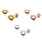 1 Paar Ohrringe Set Stecker Edelstahl Chirurgenstahl Lippen Love Liebe silber roségold gold