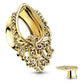 Ohrtunnel Filigraner Vintage Tropfen Silber Gold Ohrpiercing Chirurgenstahl Ohrschmuck Plug 8-16mm Sattelverschluss