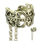 Ohrklemme KELTISCHES HERZ KETTEN-ANHÄNGER Ohrringe Ohrclip Fake-Piercing Messing Silber Gold
