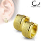 Damen 1 Paar Creolen sandgebürstet Ohrringe Schmuck Ohrstecker Chirurgenstahl Multicolor Breite 7mm