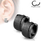 Damen 1 Paar Creolen sandgebürstet Ohrringe Schmuck Ohrstecker Chirurgenstahl Multicolor Breite 7mm