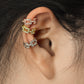 Ohrklemme GLITZERNDE ZIRKONIA VIERECKE clear Ohrringe Ohrclip Fake-Piercing Messing Silber Gold Roségold