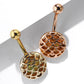 Bauchnabelpiercing Opal-Glitzer Fisch-Schuppen Design Nabelpiercing Chirurgenstahl Bananabell Gold Roségold Stab 1,6/10mm