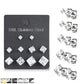 5 Paar Ohringe Eckiger Zirkonia 3mm 4mm 5mm 6mm 7mm Ohrringe Ohrstecker Chirurgenstahl Silber Gold Schwarz