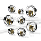 Ohrtunnel Goldener Elefant Silber 10-25mm Ohrpiercing Edelstahl Ohrschmuck Screw Fit Flesh Plug Schraubverschluss