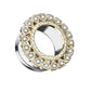 Ohrtunnel Herz-Kranz ZIRKONIA Ohrpiercing Ohrschmuck Chirurgenstahl Plug Sattelverschluss Silber Gold Roségold Clear 6-16mm