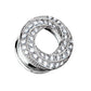 Ohrtunnel Glitzer-Wirbel ZIRKONIA Ohrpiercing Ohrschmuck Chirurgenstahl Plug Sattelverschluss Silber Gold Roségold Clear 6-16mm