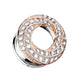 Ohrtunnel Glitzer-Wirbel ZIRKONIA Ohrpiercing Ohrschmuck Chirurgenstahl Plug Sattelverschluss Silber Gold Roségold Clear 6-16mm