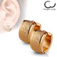 Damen 1 Paar Creolen sandgebürstet Ohrringe Schmuck Ohrstecker Chirurgenstahl Multicolor Breite 7mm