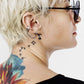 1 Knorpel Doppel-Creole Kette Cartilage Labret Piercings Tragus viele Farben Edelstahl Klick-Verschluss