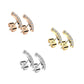 1 Paar Damen Ohrstecker Zirkonia Bogen Clear Chirurgenstahl Ohrringe Ohrhänger Silber Gold Roségold