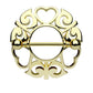 Ring TRIBAL Herzen Brustwarzenpiercing Intimpiercing Brustpiercing Edelstahl 14 Karat VERGOLDET Silber ROSÈGOLD 1,6mm 19mm