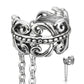 Ohrklemme KELTISCHES HERZ KETTEN-ANHÄNGER Ohrringe Ohrclip Fake-Piercing Messing Silber Gold