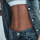 Bauchnabelpiercing ZIRKONIA Herz Nabelpiercing Chirurgenstahl Bananabell Multicolor Stab 1,6/10mm
