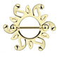 Ring TRIBAL Brustwarzenpiercing Intimpiercing Brustpiercing Edelstahl 14 Karat VERGOLDET Silber ROSÈGOLD 1,6mm 19mm