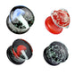 Ohrplug Glow in The Dark Sparkles Ohrpiercing Ohrschmuck Pyrex Glas Tunnel Sattelverschluss 6-16mm