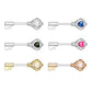 Brustwarzenpiercing Vintage SCHLÜSSEL Brustpiercing Intimpiercing Edelstahl Glitzer-Opal Silber Gold Roségold Stab 1,6mm 12mm