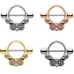 Wirbel ZIRKONIA Clear Brustwarzenpiercing Intimpiercing Brustpiercing Edelstahl 1,6mm 14mm Gold Silber ROSÈ HÄMATIT