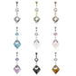 Bauchnabelpiercing 1,6mm 10mm Diamant Anhänger Nabelpiercing Edelstahl Chirurgenstahl Bananabell Zirkonia Silber Gold Roségold