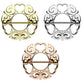 Ring TRIBAL Herzen Brustwarzenpiercing Intimpiercing Brustpiercing Edelstahl 14 Karat VERGOLDET Silber ROSÈGOLD 1,6mm 19mm