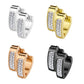 Damen 1 Paar Kristall Triangel Creolen Ohrringe Schmuck Ohrstecker Chirurgenstahl Multicolor