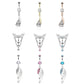 Bauchnabelpiercing 1,6mm 10mm Fantasy Charm Nabelpiercing Edelstahl Chirurgenstahl Bananabell Zirkonia Silber Gold Roségold