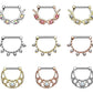 beyoutifulthings Bogen FILIGRAN Brustwarzenpiercing Intimpiercing Brustpiercing ZIRKONIA Opal Edelstahl Gold Silber ROSÈ 1,6mm 12mm KLICKVERSCHLUSS