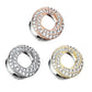 Ohrtunnel Glitzer-Wirbel ZIRKONIA Ohrpiercing Ohrschmuck Chirurgenstahl Plug Sattelverschluss Silber Gold Roségold Clear 6-16mm