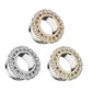 Ohrtunnel Herz-Kranz ZIRKONIA Ohrpiercing Ohrschmuck Chirurgenstahl Plug Sattelverschluss Silber Gold Roségold Clear 6-16mm